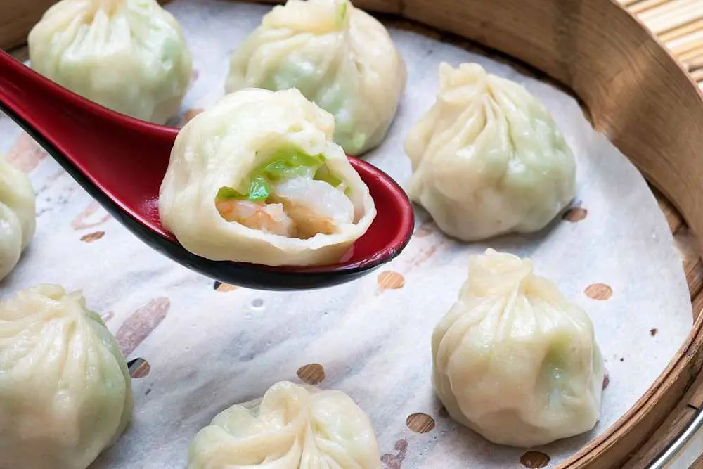 Shrimp and Loofah Xiao Long Bao at Din Ding Dumpling House