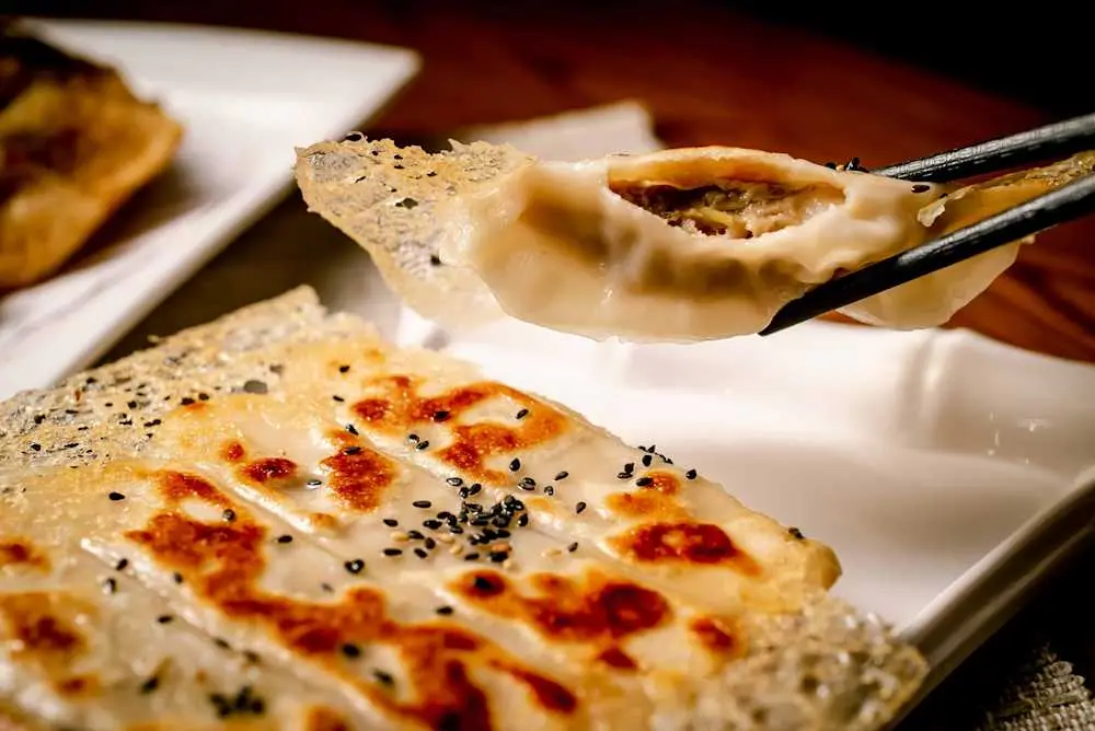 Shrimp and Pork Pot Sticker at Din Ding Dumpling House
