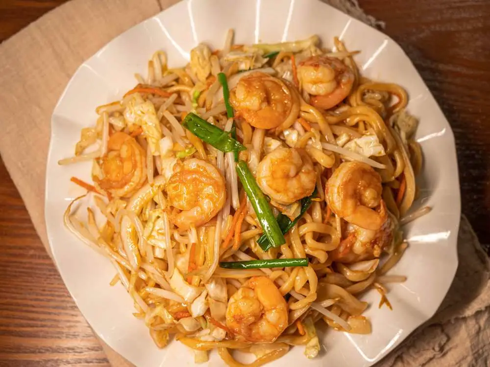 Shrimp Chow Mein at Din Ding Dumpling House