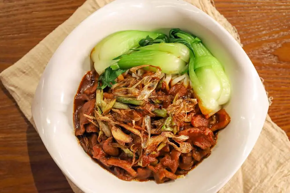Special Hot Oil Noodle with Pork at Din Ding Dumpling House