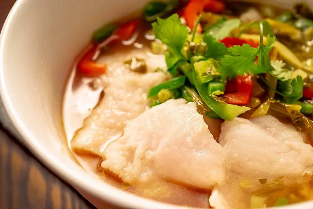Spicy Sour Cabbage Fish Slices Noodle at Din Ding Dumpling House