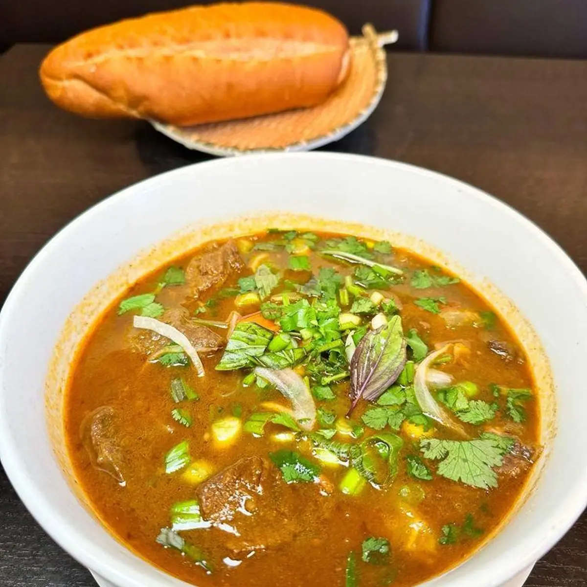 Beef Stew Soup with Bread at Dope pho