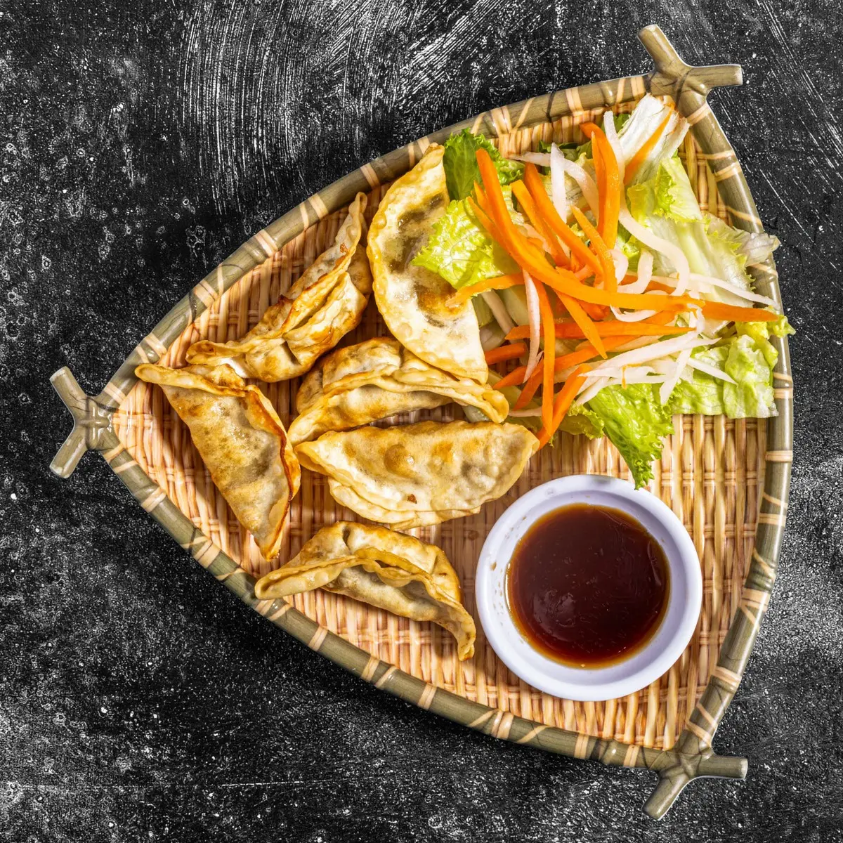 Chicken Pot Stickers at Dope pho