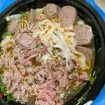 Rare Beef & Meatballs Noodle Soup at Dope pho