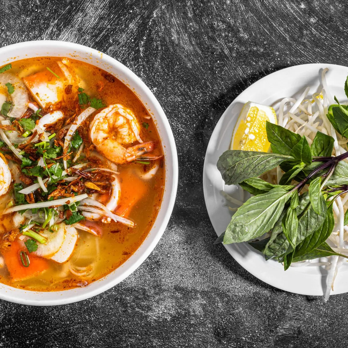Tom Yum Seafood Noodle Soup at Dope pho