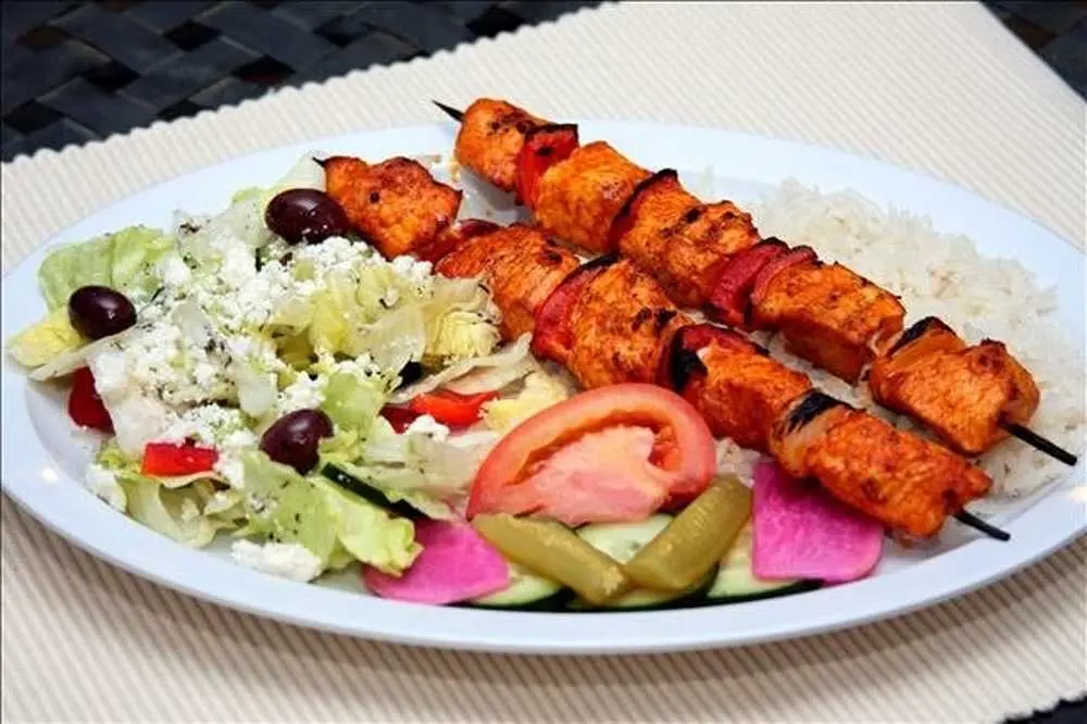 Chicken Kabob Plate at Falafel, etc.