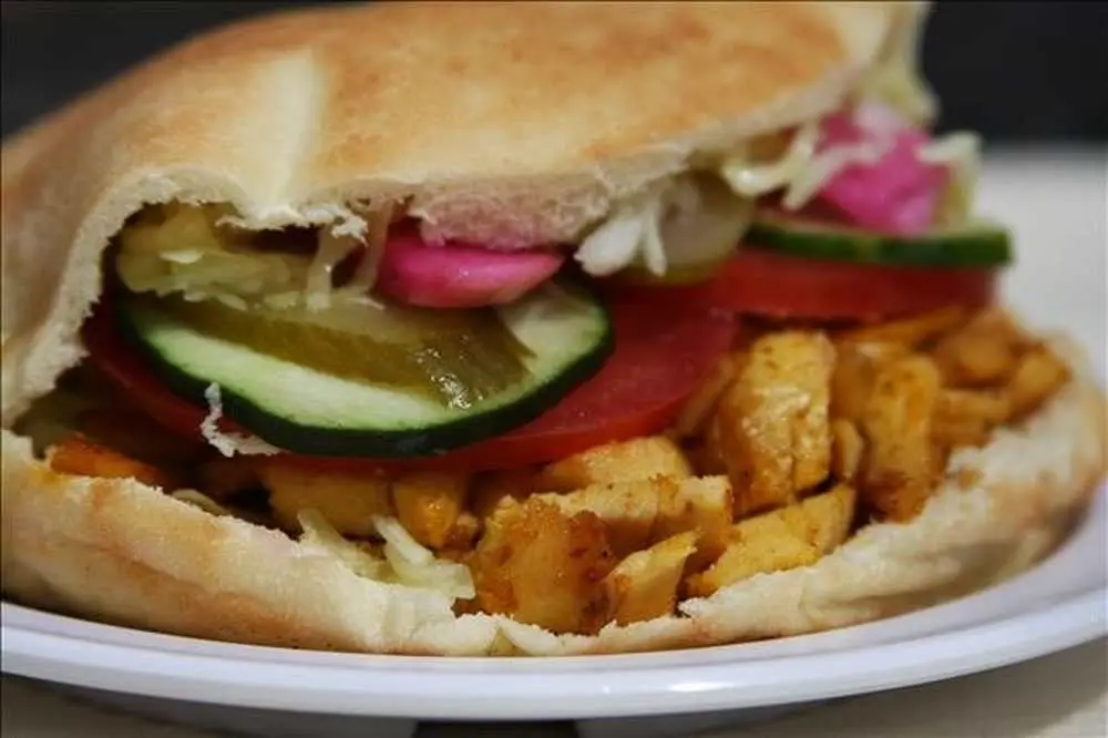 Chicken Shawarma Sandwich at Falafel, etc.