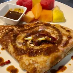 Veggie Spicy Crepe at Frodo Joe's Petit Cafe