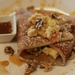 Walnut Apple Cheesecake Crepe at Frodo Joe's Petit Cafe
