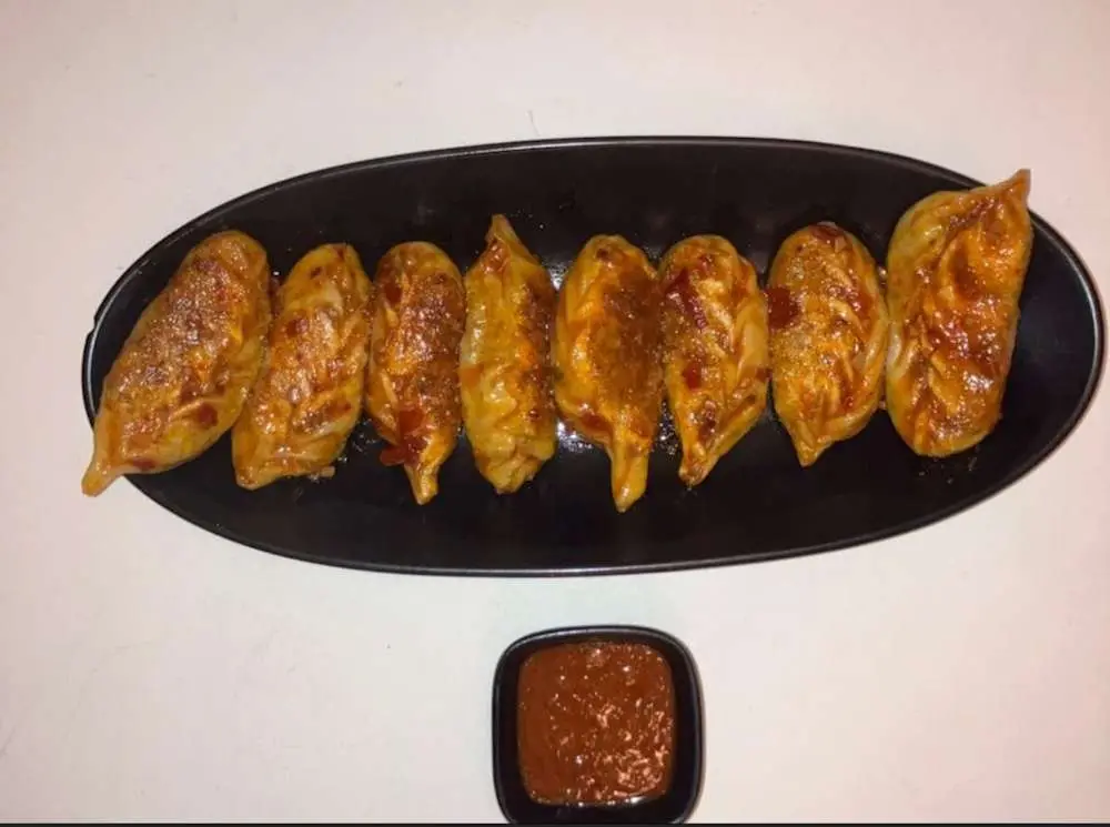 Schewan Pan Fried Momos at Garam Mirchi- Pure Veg Rajasthani & Indo Chinese Restaurant