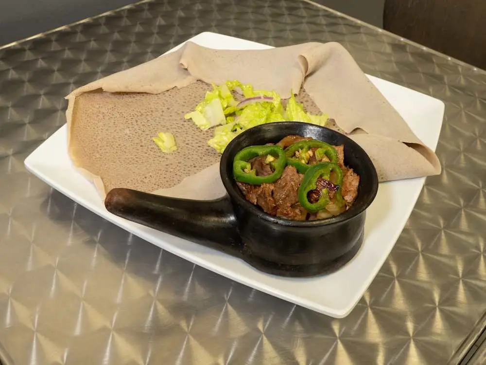 Beef or Chicken Tibs at Haleluya Ethiopian Gourmet