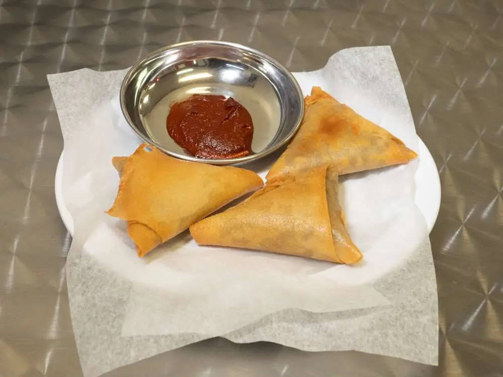 Lentil Sambusas at Haleluya Ethiopian Gourmet