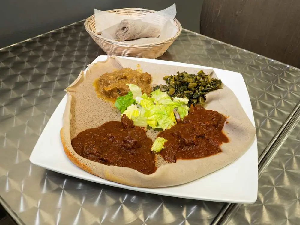 Meat Combo Platter at Haleluya Ethiopian Gourmet