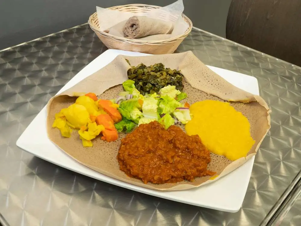 Veggie Combo Platter at Haleluya Ethiopian Gourmet