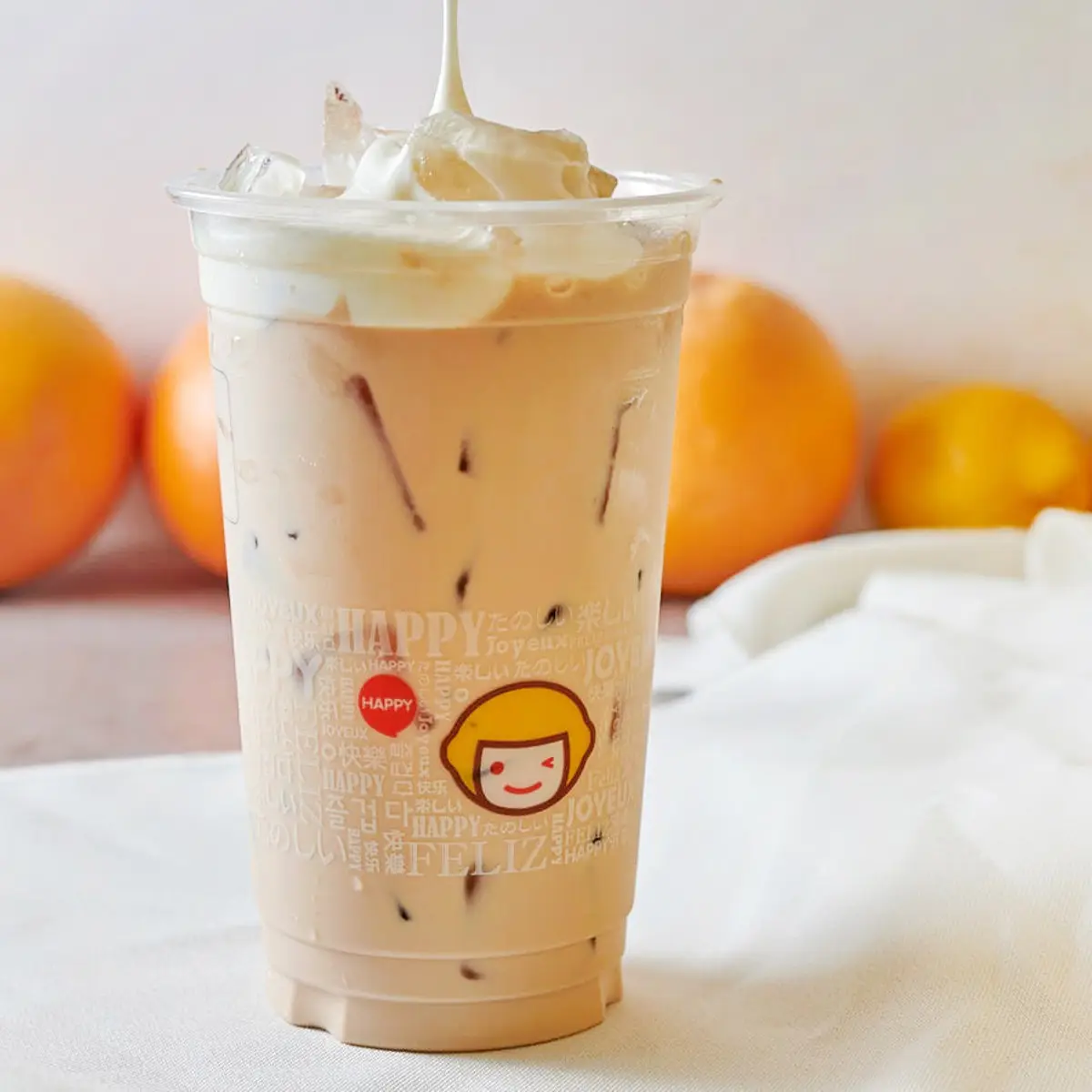 A8. Milk Tea with Salted Cheese (Cold) at Happy Lemon Fremont
