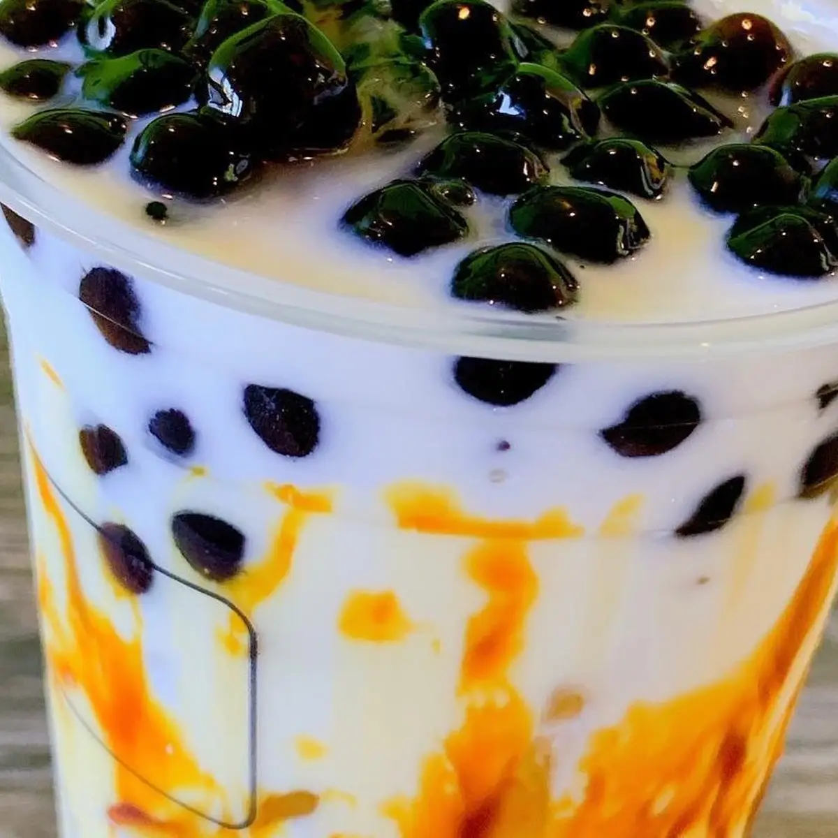 D11 Okinawa Fresh Milk with Boba (large only) at Happy Lemon Fremont