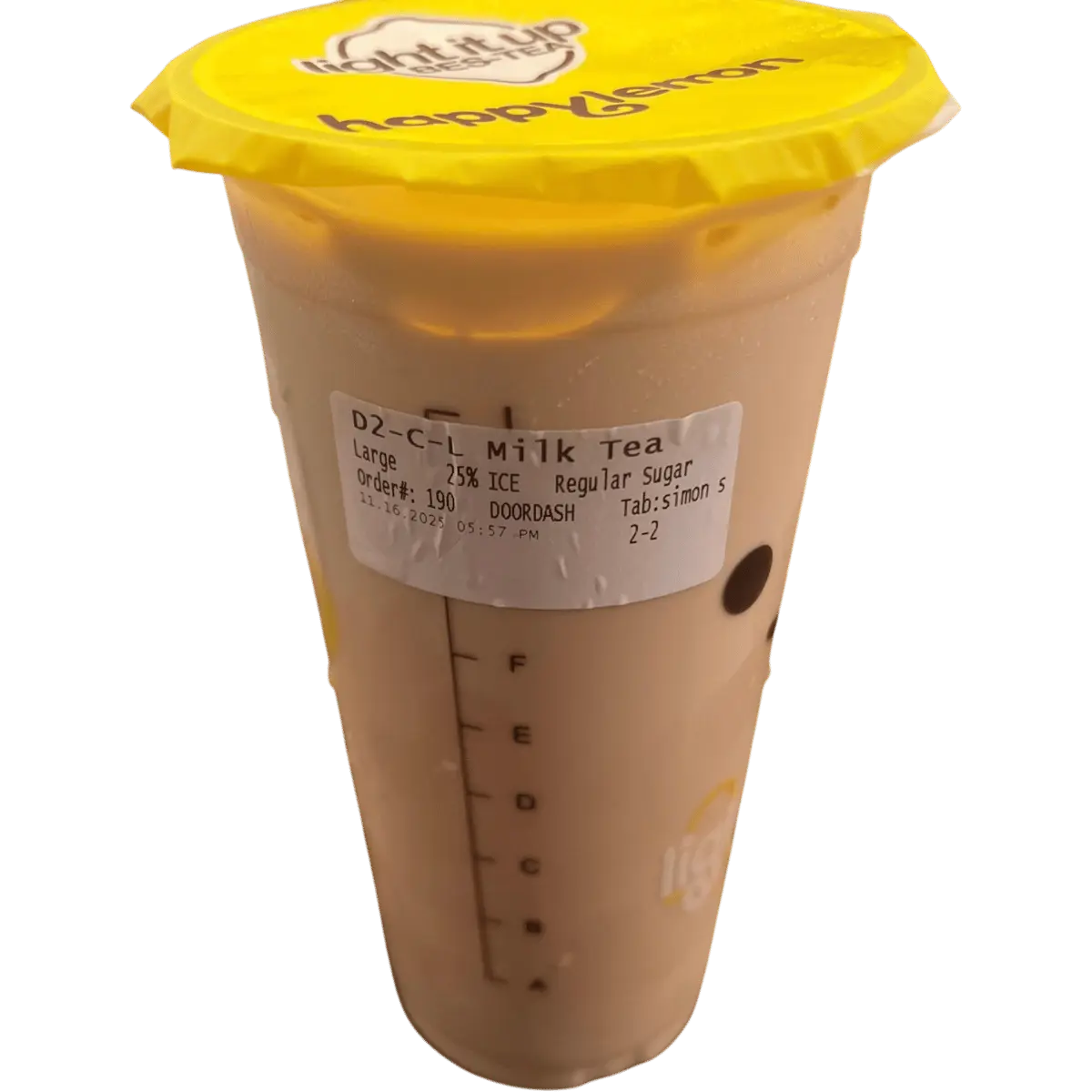 D2. Classic Milk Tea at Happy Lemon Fremont