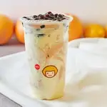 D5. Boba Milk Tea with Puff Cream at Happy Lemon Fremont