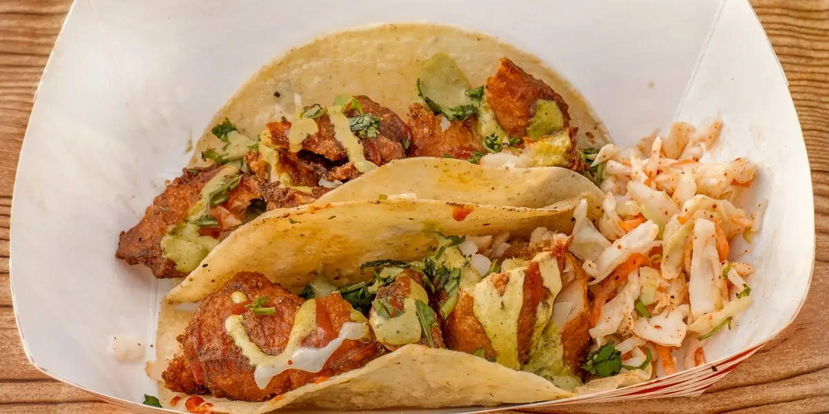 Amritsari Fish Tacos at Hint of Desi