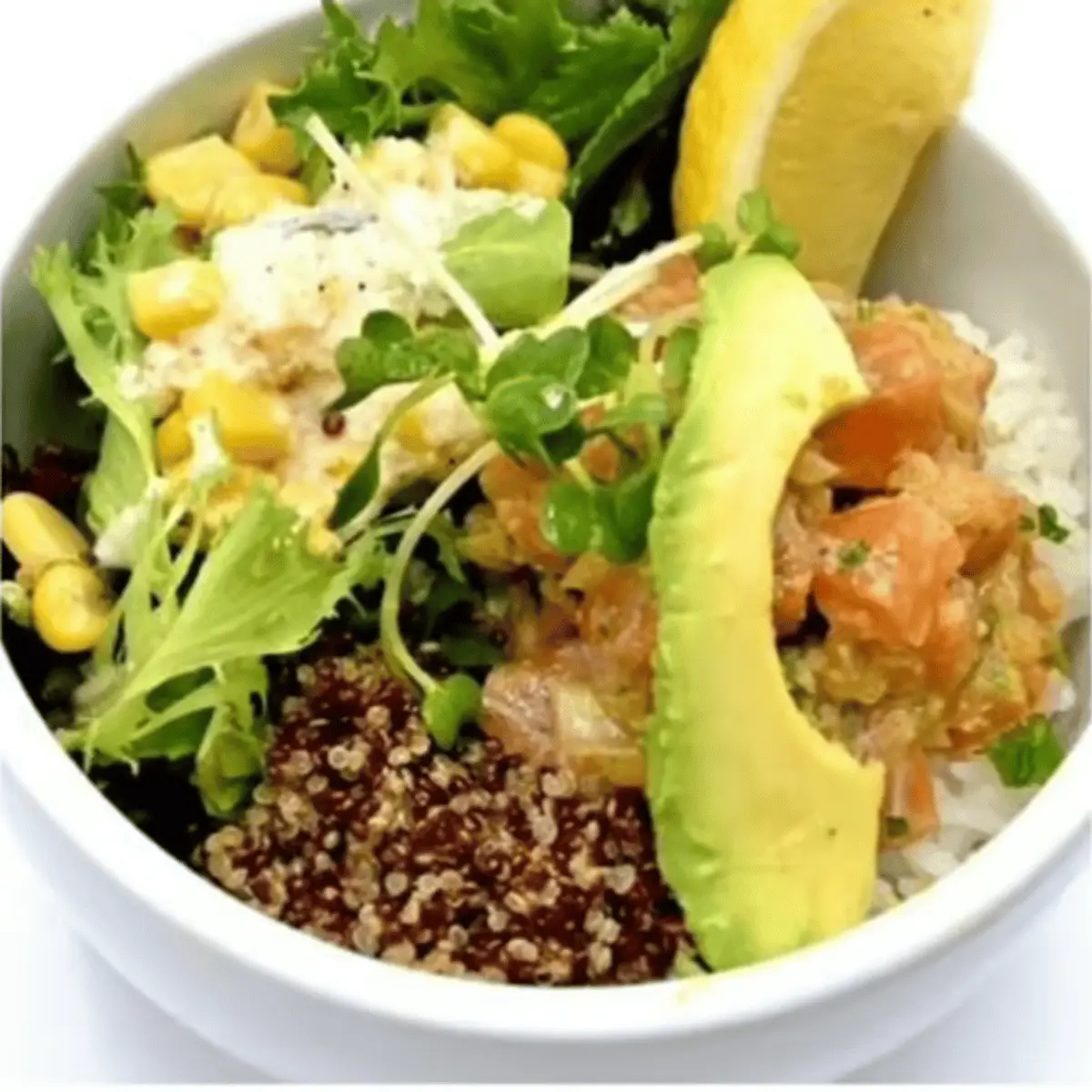 SALMON POKE RICE BOWL (RAW) at HiroNori Craft Ramen