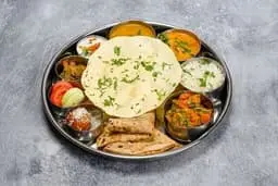 Punjabi Thali W/Gulab Jamun at Honest Indian Vegetarian Restaurant