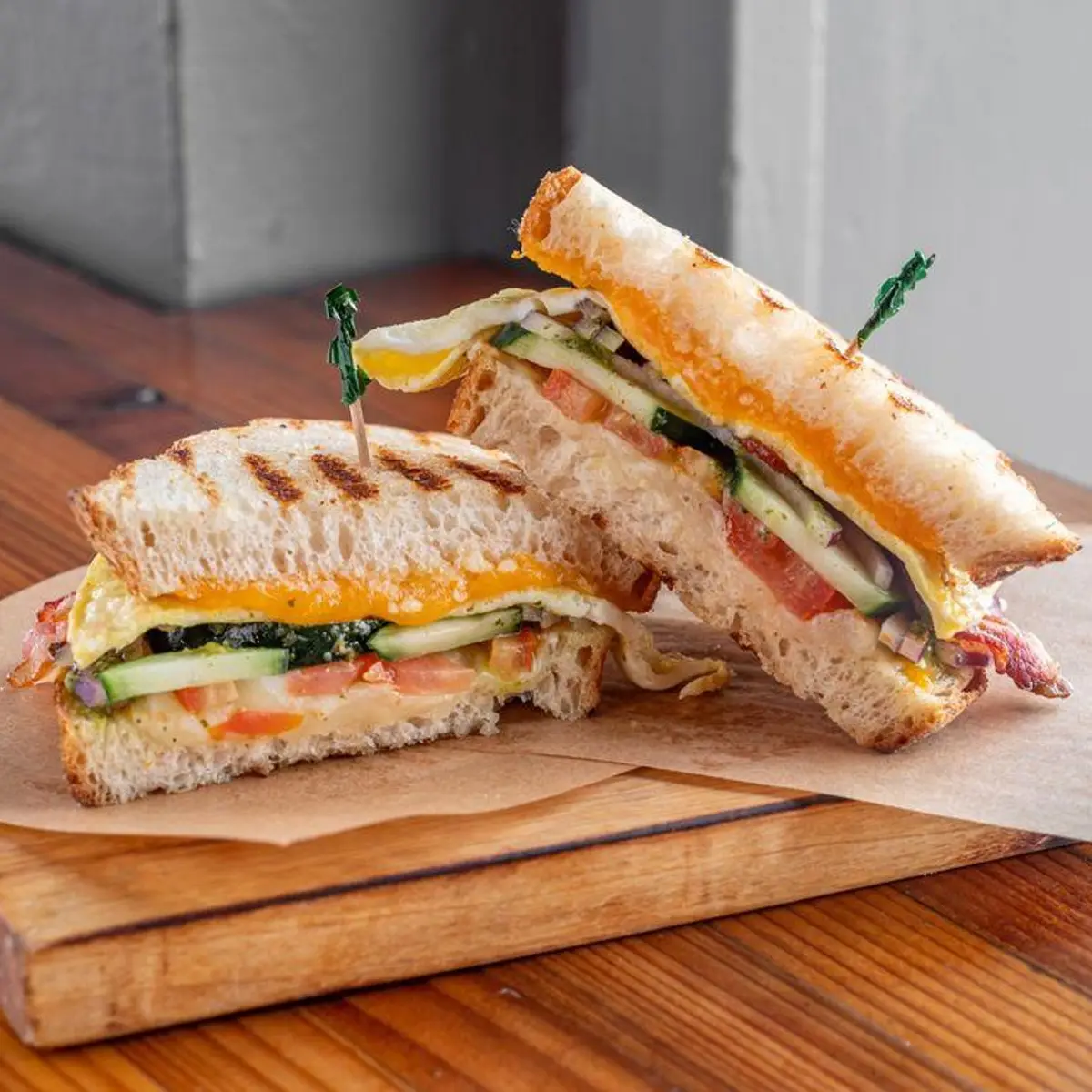 Breakfast Grilled Cheese at Hops and Beans Cafe