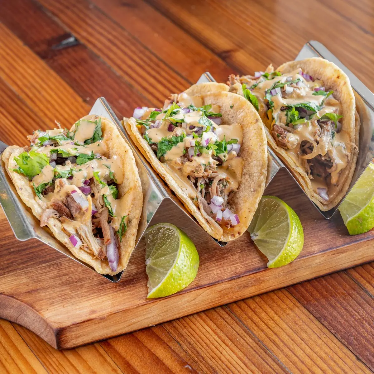 Carnitas Tacos at Hops and Beans Cafe