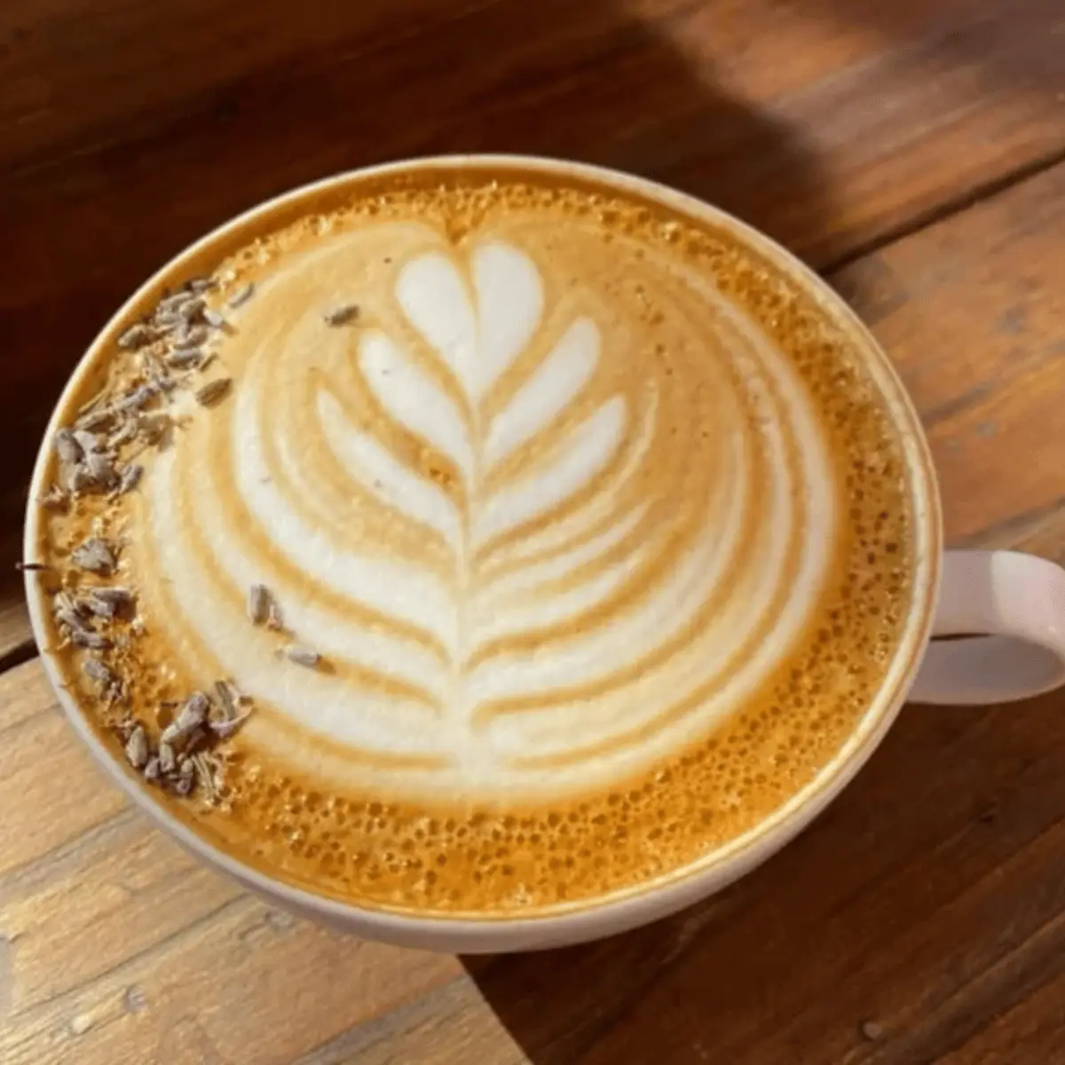 Honey Lavender Latte at Hops and Beans Cafe
