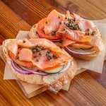 Lox on Toast at Hops and Beans Cafe