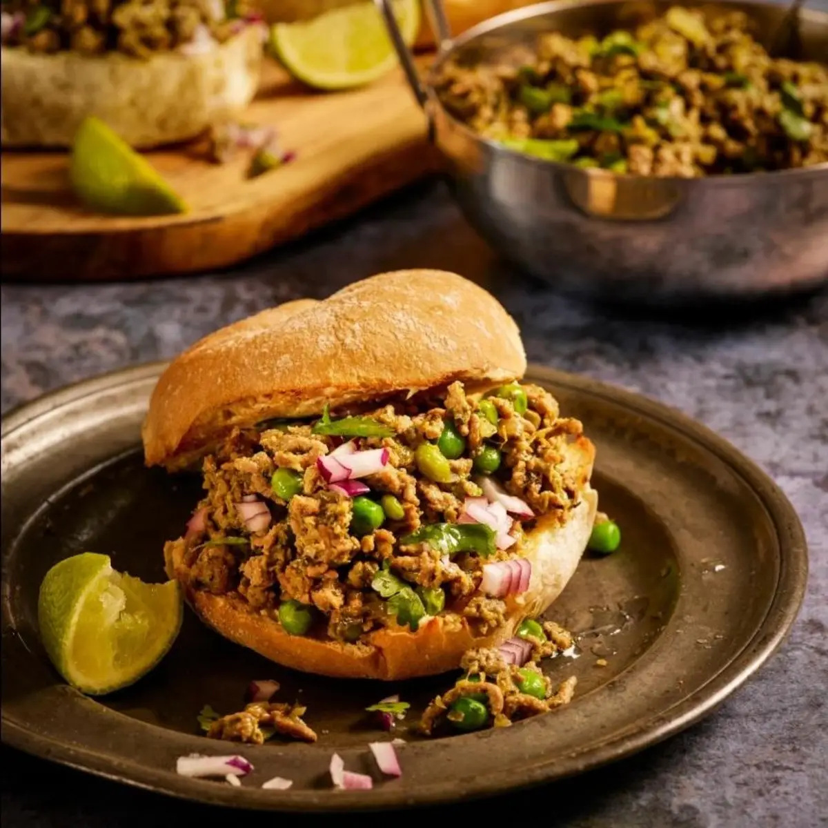Kheema pav at House of Currys
