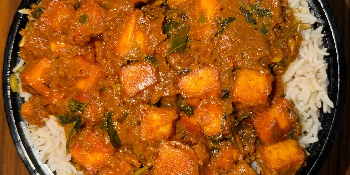 Paneer ghee roast pulav at House of Currys