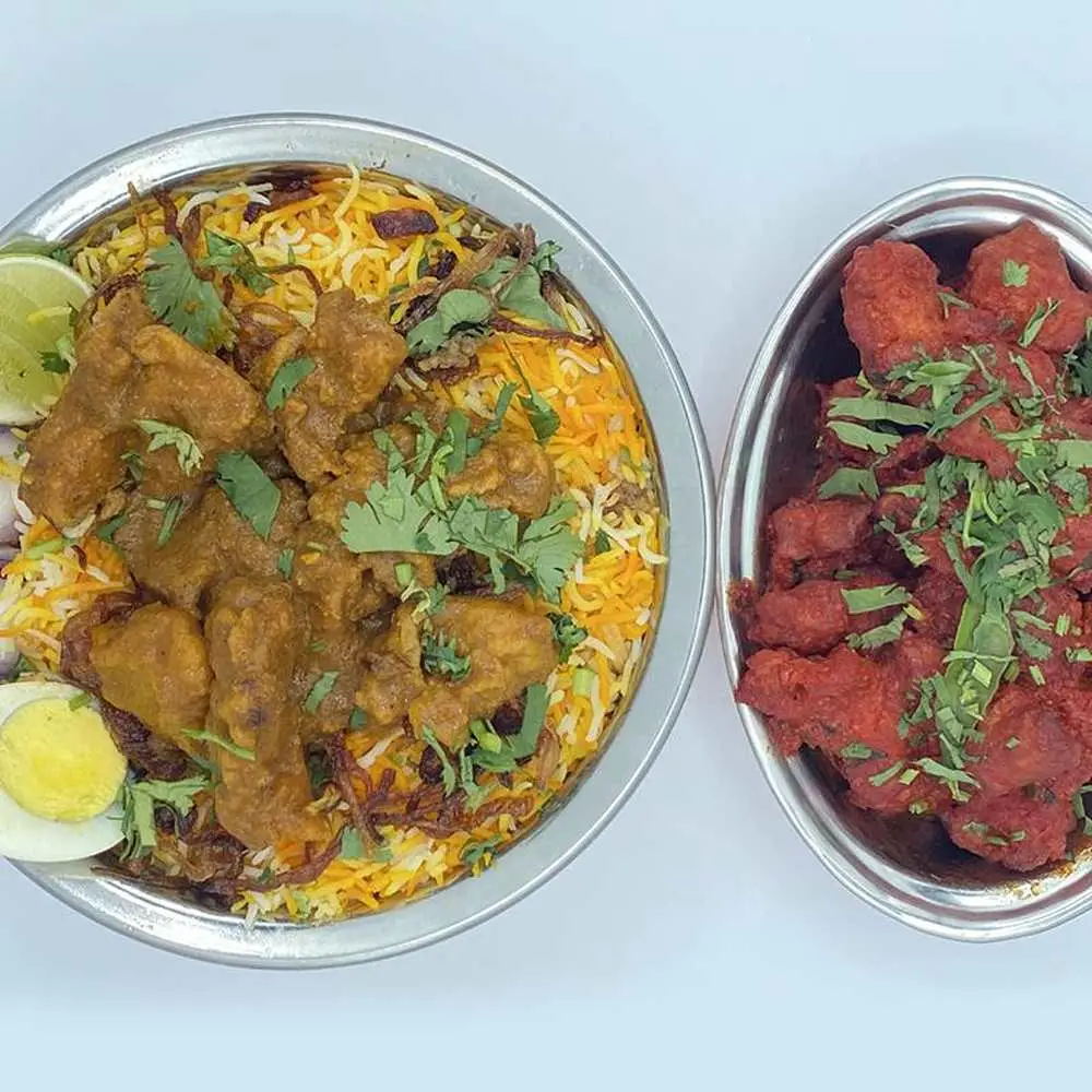 Boneless Chicken Biryani+Chk Appetizer Family Pack at Hyderabad Dum Biryani