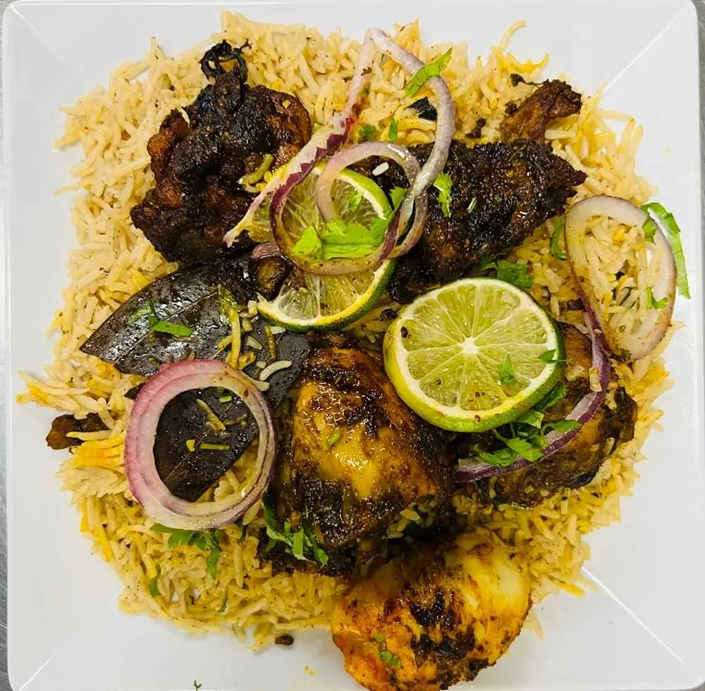 Chicken Fry Piece Biryani at Hyderabad Dum Biryani