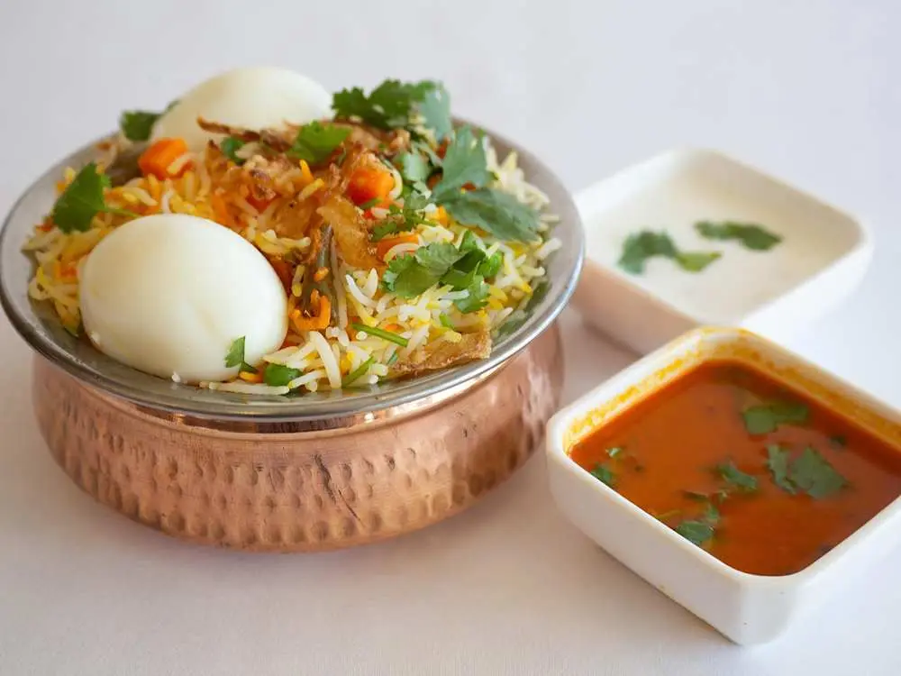Hyderabadi Egg Biryani at Hyderabad Dum Biryani