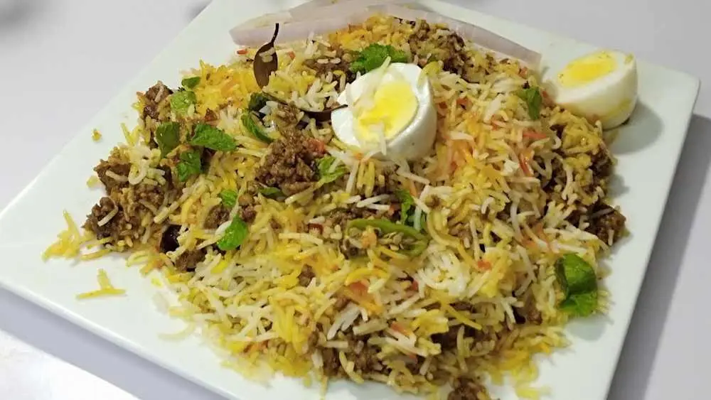 Lamb Keema Biryani at Hyderabad Dum Biryani