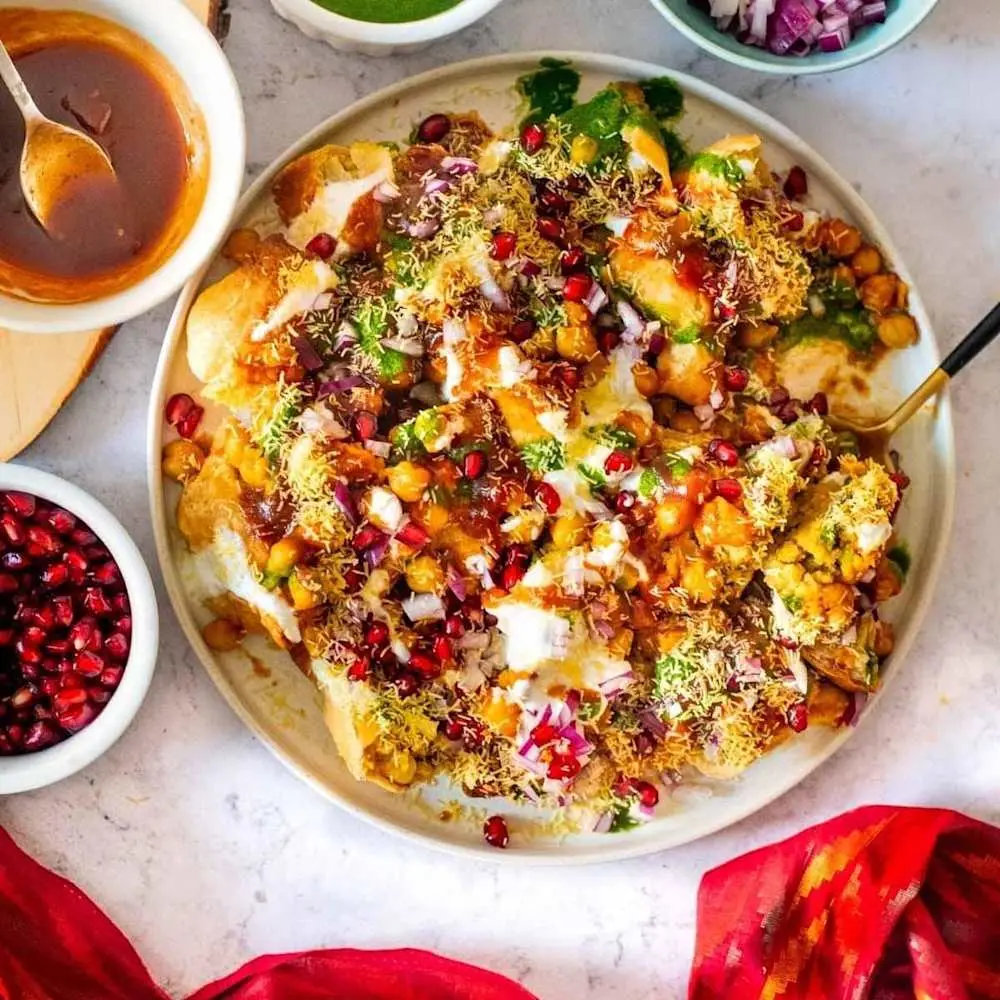 Samosa Chaat at Hyderabad Dum Biryani