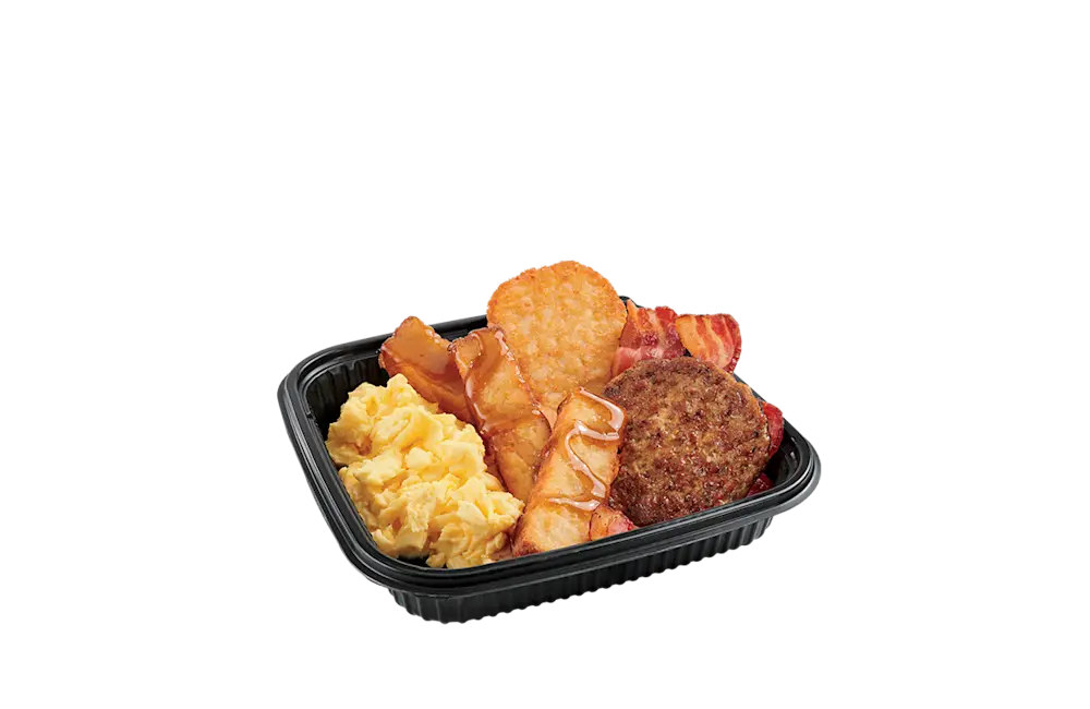 Jumbo Breakfast Platter w/ Classic French Toast Sticks Bacon & Sausage at Jack in the Box