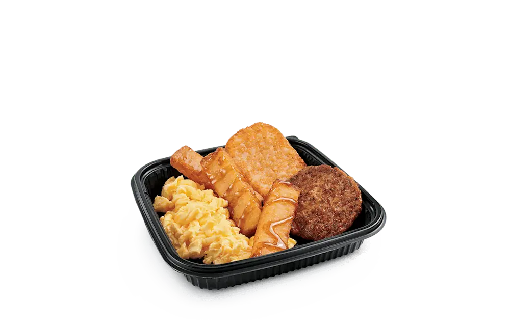 Jumbo Breakfast Platter w/ Classic French Toast Sticks & Sausage at Jack in the Box