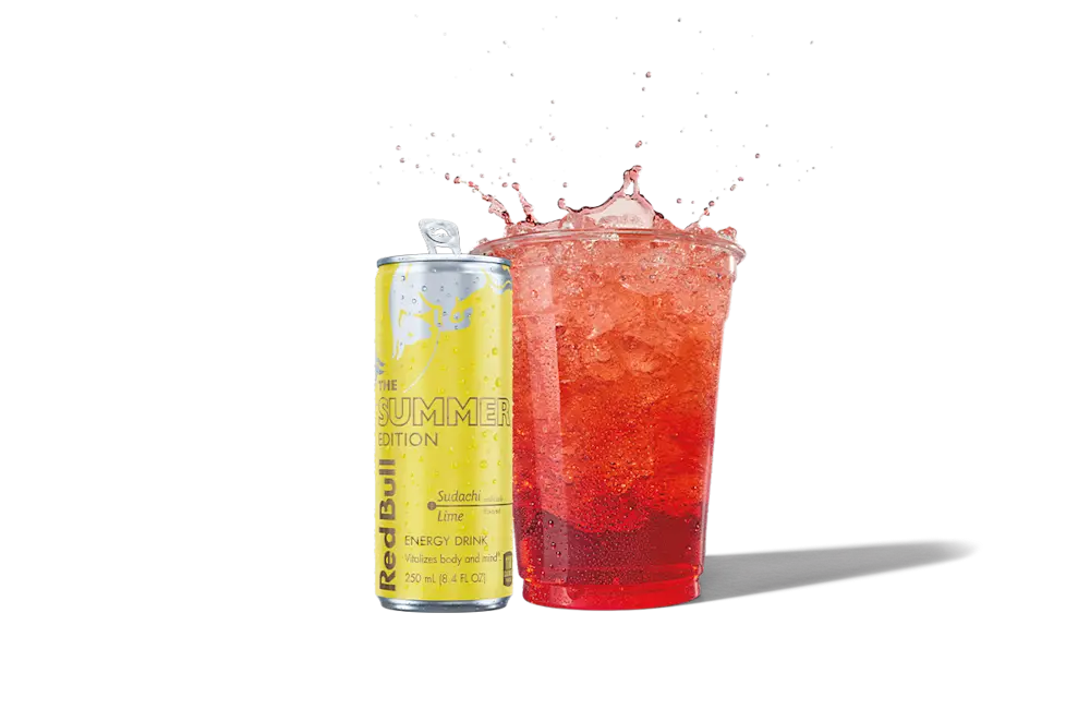 Strawberry Red Daze Red Bull® Infusion w/ Red Bull® Summer Edition (Sudachi Lime at Jack in the Box