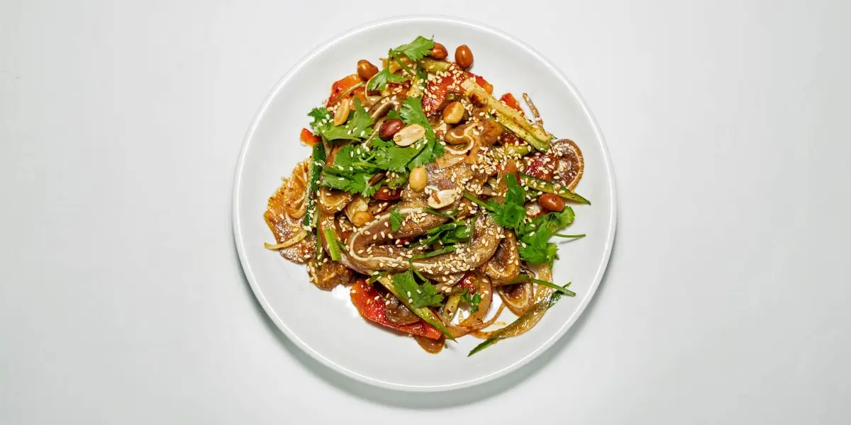 凉拌猪耳朵Salad Pig Ears with Chilli Sauce at Julie's Noodle