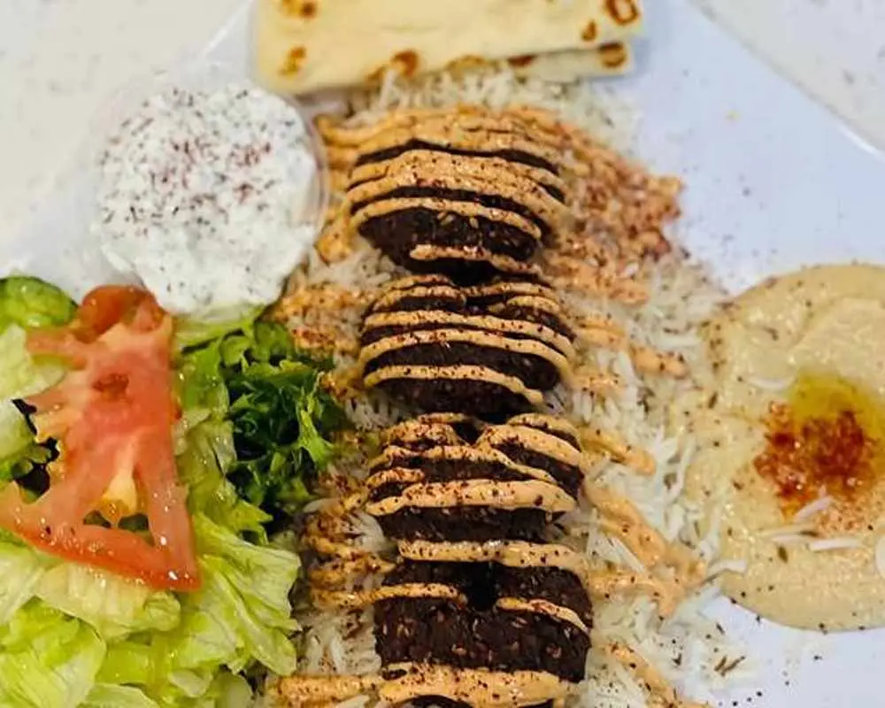 Falafel Platter at Kabob Fusion