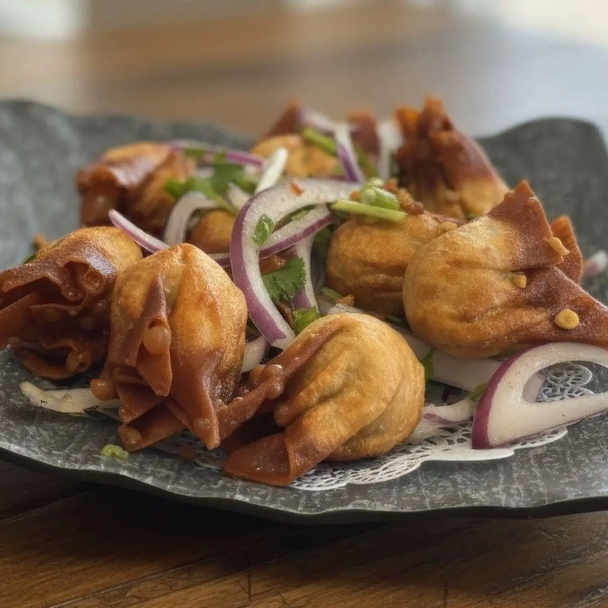 Deep-Fried Chicken Wontons-炸鸡肉云吞 at Kung Fu Dim Sum