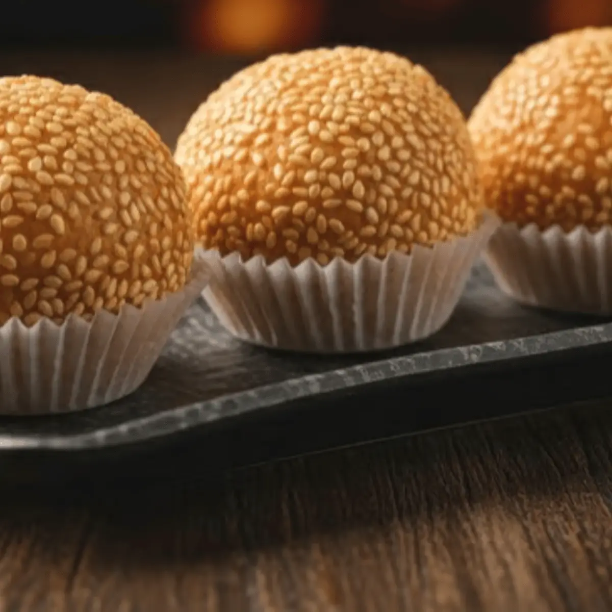 (Vegetarian)Sesame Ball-(斋)芝麻煎堆 at Kung Fu Dim Sum