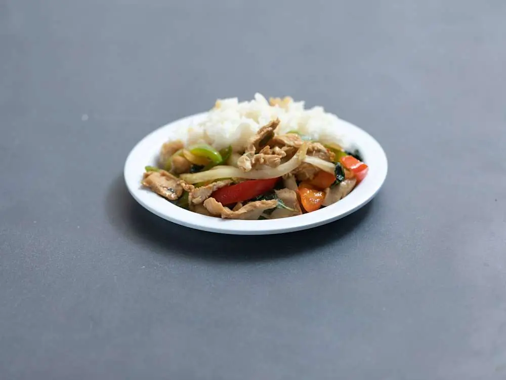 Sweet Basil and Chili Plate at Line Thai