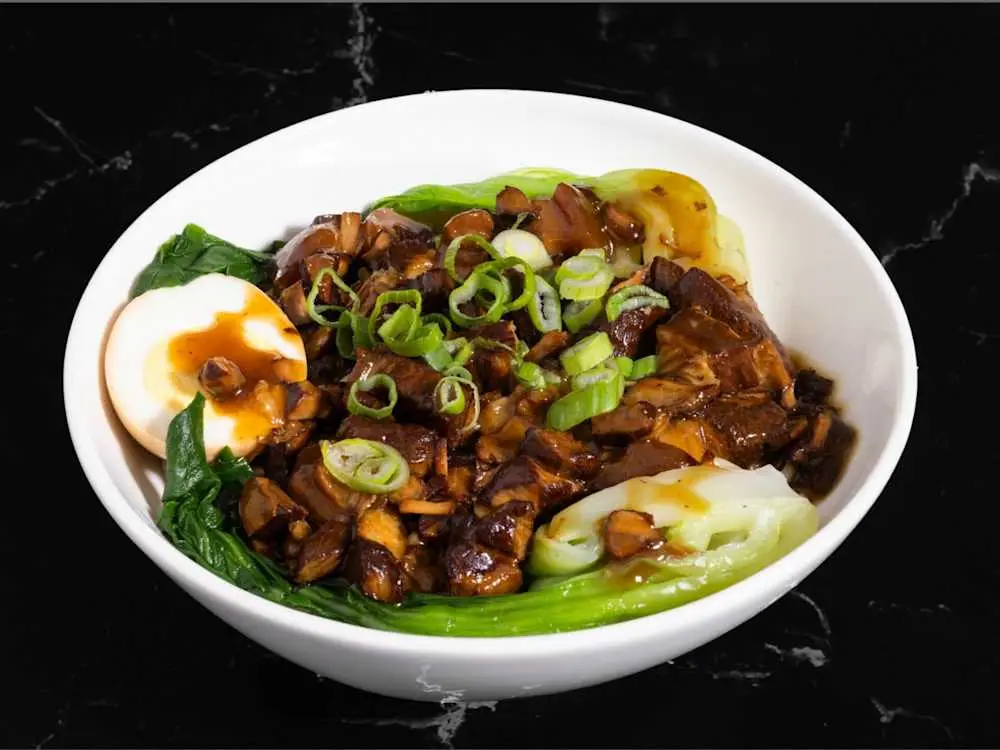Braised Pork Belly Mixed Noodle at M Dumpling