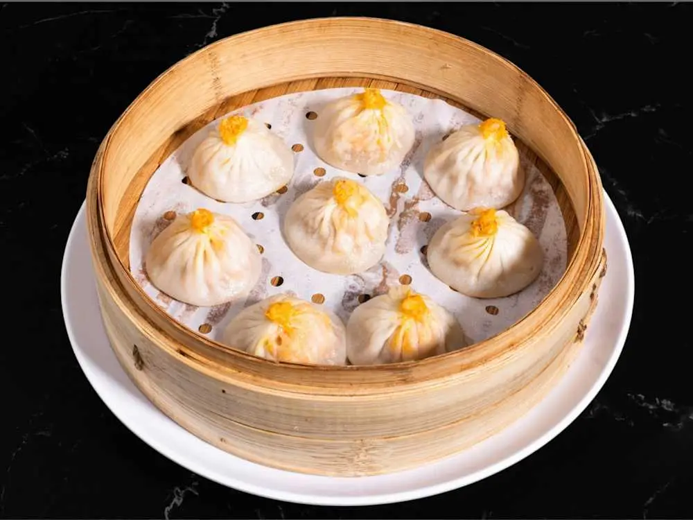 Crab Roe & Pork Soup Dumpling(8) at M Dumpling
