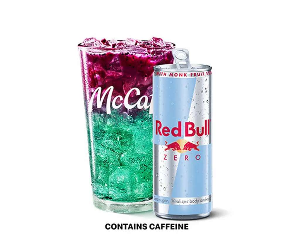 Reduced Sugar Red Bull® Dragonberry Energizer at McDonald's