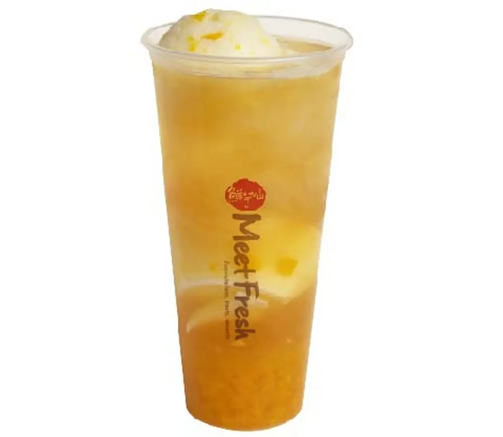 Almond Pudding Pineapple Green Tea Float at Meet Fresh | Fremont