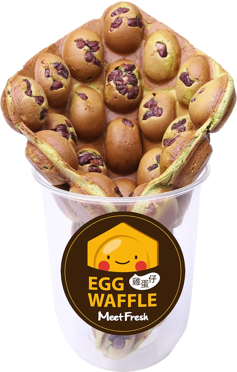 Matcha Red Bean Egg Waffle at Meet Fresh | Fremont