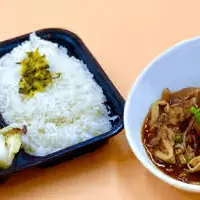 B06. Braised Pork Belly Bento 焢肉飯便當 at Milk & Honey Cafe